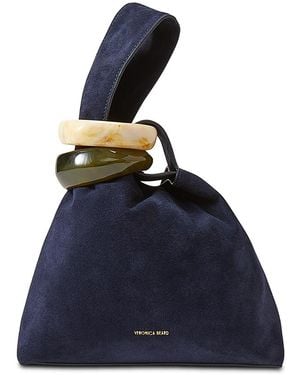 Veronica Beard Small Suede Swing Bag - Blue