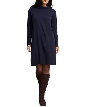 Hobbs Petites Audrey Roll Neck Dress - Blue