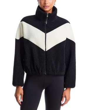 Splits59 Lottie Sherpa Chevron Full Zip Jacket - Blue