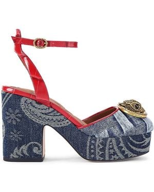 Kurt Geiger Chelsea Platform Sandals - Blue