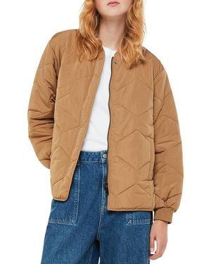 Whistles Ida Short Quilted Coat - Blue