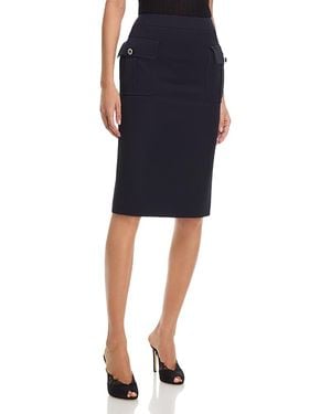 McQueen Wool Pencil Skirt - Black