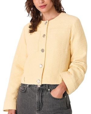 Whistles Textured Collarless Jacket - Natural