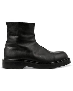 Sandro Leather Ankle Boots - Black
