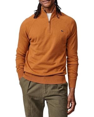 aubi Bonby Zip Neck Sweater - Brown