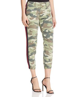 Mother The Misfit Side-stripe Camo Pants - Green