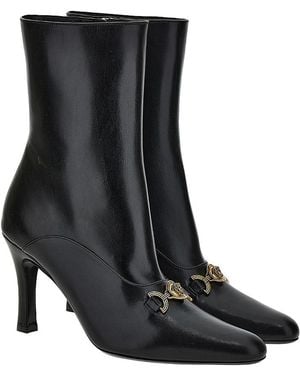 Versace Leather Boots - Black
