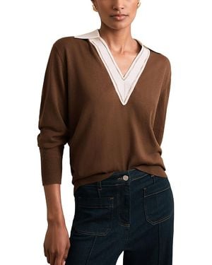 Reiss Cricket Wool Sweater - Blue
