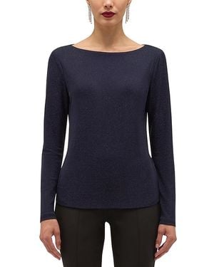 Hobbs Shauna Sparkle Boat Neck Top - Blue