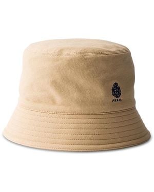 Prada Old Pique Bucket Hat - Natural