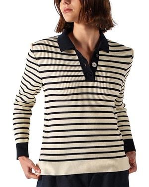 Saint James Fiquefleur Wool Polo Sweater - Multicolor