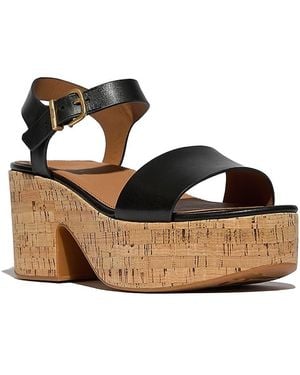 Fitflop Cork Platform Sandals - Black