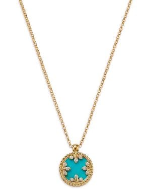 Roberto Coin 18K Venetian Medallion Jade & Diamond Pendant Necklace, 16-18 - Metallic