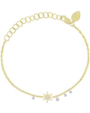 Meira T 14K & Diamond Starburst Charm Chain Bracelet - Metallic