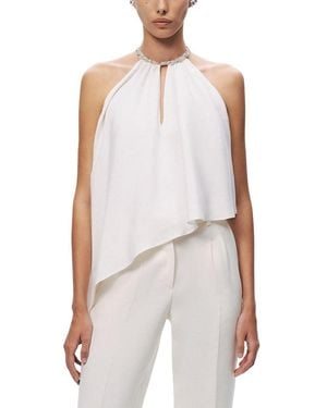 Nocturne Embellished Halter Blouse - White