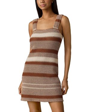 Faherty Seacoast Crochet Sleeveless Dress - Brown