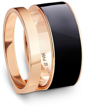 Repossi 18K Berbere Lacquer Double Ring - Black