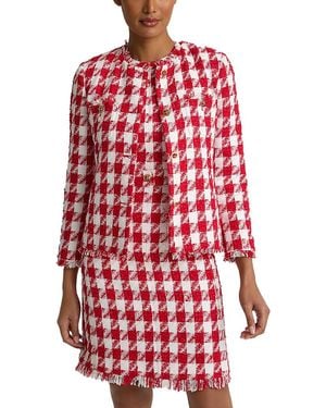 St. John Textured Gingham Jacket