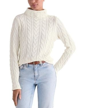 Vineyard Vines Mock Neck Cotton Knit Sweater - Blue