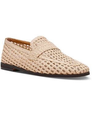 Steve Madden Stewart Raffia Loafers - Natural
