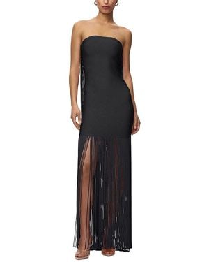Hervé Léger The Briar Fringe Skirt Dress - Black