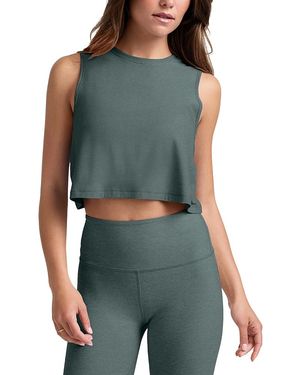 Beyond Yoga Featherwight Minimal Cropped Tank - Green