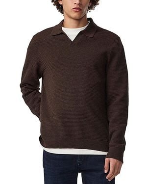 NN07 Paul Long Sleeve Sweater Polo - Black