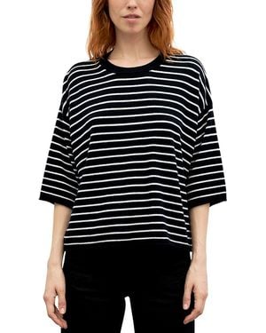 Gerard Darel Raya Wool Elbow Sleeve Tee - Black