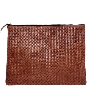 Dragon Diffusion Interlaced Leather Pochette - Red