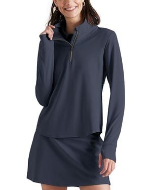 Rhone Course To Court Quarter Zip Top - Blue