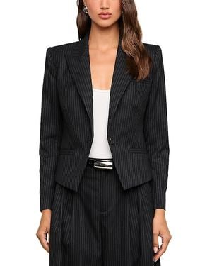 L'Agence Misa Cropped Single Breasted Blazer - Black