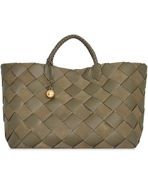 Rebecca Minkoff Frankie Large Woven Leather Tote Bag - Green