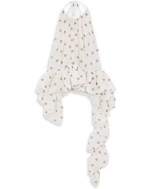 LIBEROWE Tamara Silk Halter Peplum Top - White