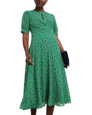Hobbs Bridget Printed Midi Dress - Green