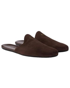 Prada Suede Mules - Brown