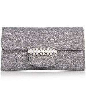 Jimmy Choo Bing Embellished Wallet On Chain - Gray
