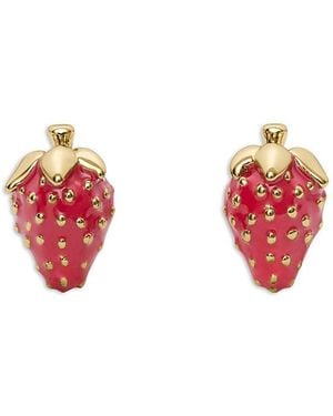 Kate Spade Secret Garden Strawberry Stud Earrings - Red