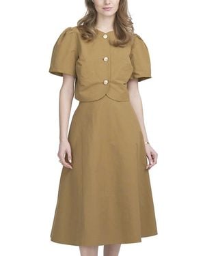 Elle Collection Shirred Sleeve Top - Natural