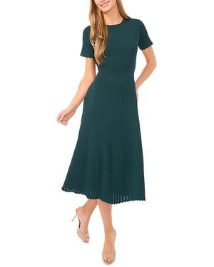 Ted Baker Short Sleeve Crew Neck Midi Dress - Green