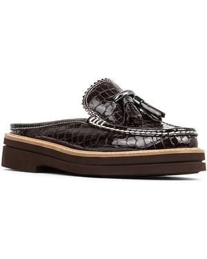 Donald J Pliner Lyndal Tassel Mule Loafers - Brown