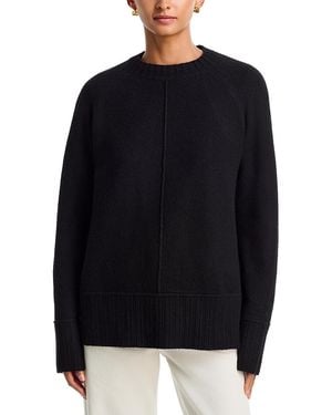 Aqua Ariadne Center Seam Raglan Sleeve Sweater - Black