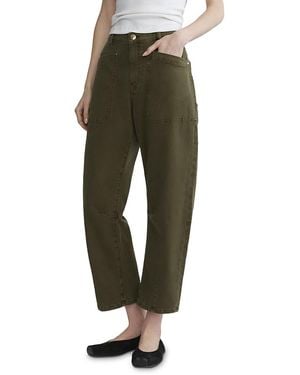 DL1961 Bilie Easy Barrel High Rise Twill Pants - Green