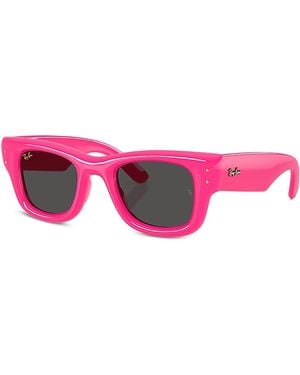 Ray-Ban Wayfarer Puffer A$Ap Rocky Square Sunglasses, 47Mm - Pink