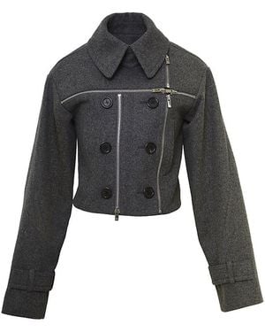 ROKH Double Breasted Broken Jacket - Black