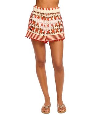 Ramy Brook Cordelia Swim Cover-Up Shorts - Red