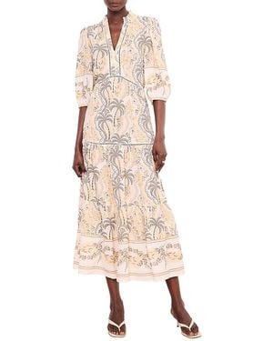 Mint Velvet Palm Print Maxi Dress - Natural
