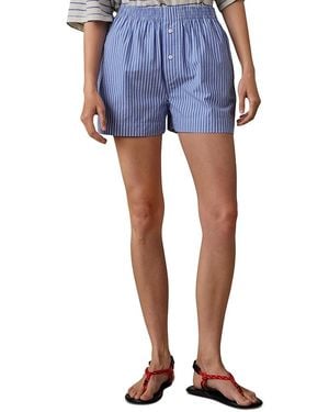 Faherty Coastal Poplin Boxer Shorts - Blue