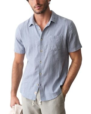 Marine Layer Classic Stretch Selvage Shirt - Blue