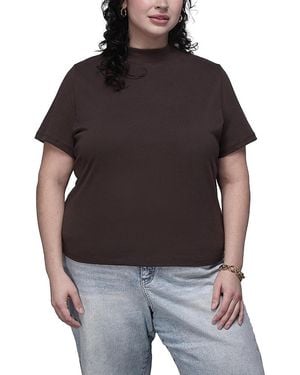 WILDFANG Plus The Everyday Mock Neck Tee - Black