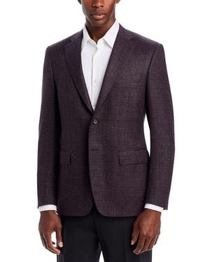 Canali Sienna Melange Regular Fit Textured Solid Sport Coat - Blue